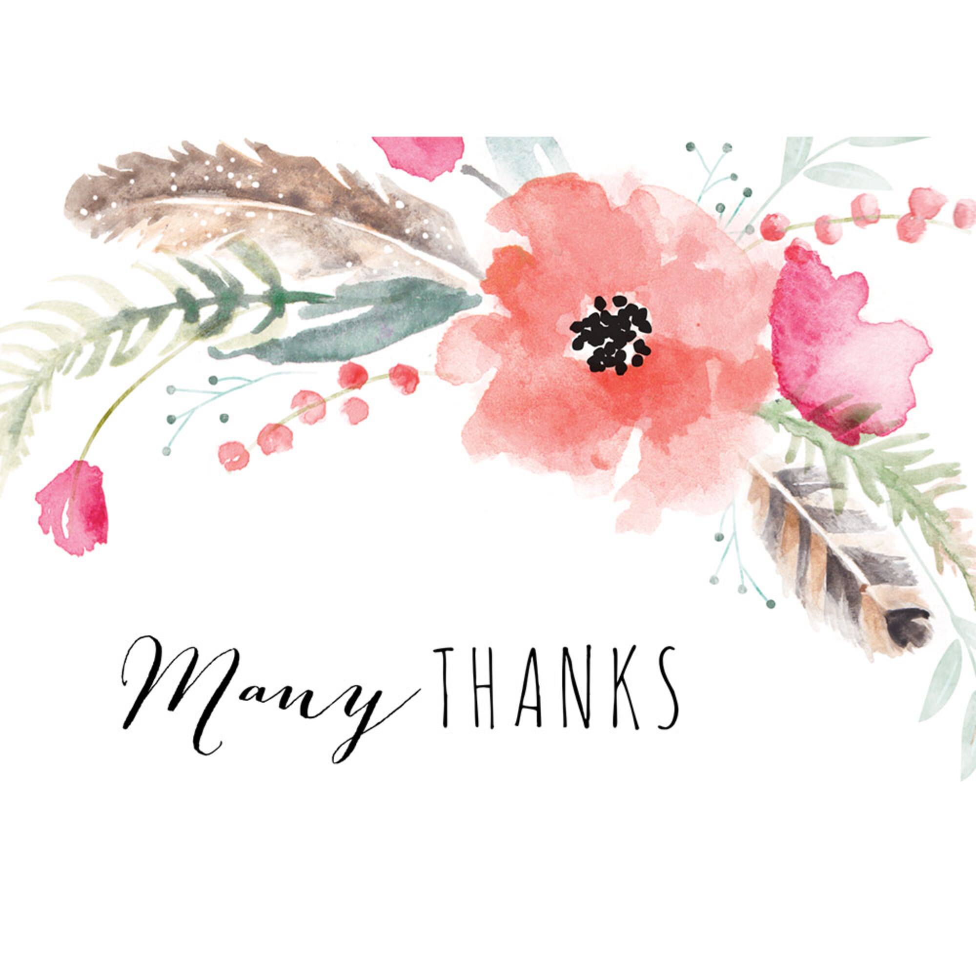 JAM Paper Blank Free Spirit Thank You Cards Set, 36ct.